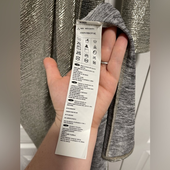 Joseph Ribkoff Silver Dress - Picture 9 of 9